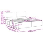 vidaXL Cadre de lit Blanc 200 x 200 cm Bois d'ingénierie