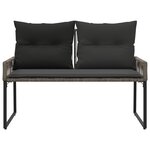vidaXL Banc extérieur 2 -Seater 4 pc 110 x 59 x 82 cm polyrotin