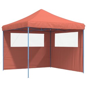 vidaXL Tente de réception pliable escamotable avec 2 parois latérales
