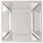 vidaXL Pot en métal Acier inoxydable 35 x 35 x 15 cm Pot en métal Carré