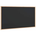 vidaXL Tableau noir avec cadre en bois de pin massif noir 100 x 55 cm