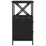 vidaXL Table de chevet noir 34x35 5x70 cm bois d’ingénierie