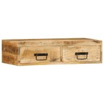 VidaXL Meuble TV mural 80x30x19 cm bois massif de manguier brut