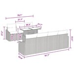 vidaXL Ensemble de canapé de jardin 8 Pièces Gris Poly rotin