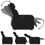 vidaXL Fauteuil inclinable noir tissu