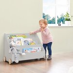 Pinolino bibliothèque pour enfants lasse gris avec roues