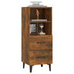 vidaXL Buffet Chêne fumé 34 5x34x90 cm Bois d'ingénierie