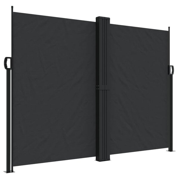 vidaXL Auvent latéral rétractable noir 180x1200 cm