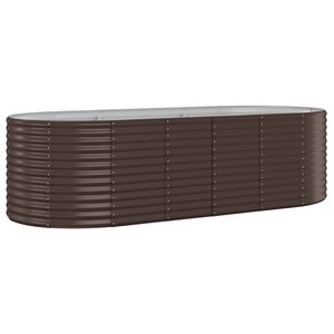 vidaXL Lit surélevé de jardin Acier enduit de poudre marron
