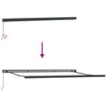 vidaXL Auvent rétractable automatique bordeaux 300x250 cm