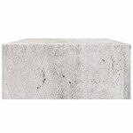 vidaXL Étagères à tiroir murales 2 Pièces Gris béton 40x23 5x10 cm MDF