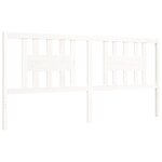 vidaXL Cadre de lit avec tête de lit blanc Super King Size bois massif