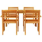 vidaXL Ensemble de salle à manger pour jardin 5 Pièces Marron