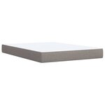 vidaXL Sommier à lattes de lit avec matelas Taupe 140x200 cm Tissu