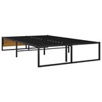 vidaXL Cadre de lit sans matelas noir métal 120x200 cm