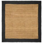 vidaXL Tapis de surface Gris foncé 300 x 300 cm Jute