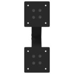 vidaXL Pieds de table basse en forme de X  2 pièces  noir  28 x (42-43) cm  acier
