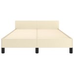 vidaXL Cadre de lit sans matelas crème 120x190 cm similicuir