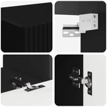 vidaXL Ensemble meuble TV Montage mural 5 Pièces Noir Bois d'ingénierie