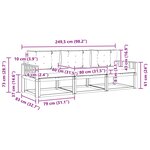 vidaXL Ensemble de canapés d'extérieur 3 pc Blanc et anthracite