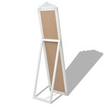 vidaXL Miroir sur pied Style baroque 160x40 cm Blanc