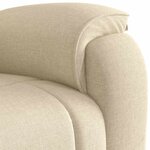 vidaXL Fauteuil de massage inclinable Crème Tissu
