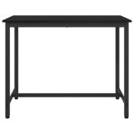 vidaXL table Chêne noir 100 x 50 x 76 5 cm Bois d'ingénierie et acier