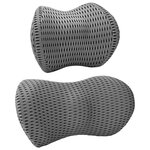 vidaXL Ensemble de Oreillers avec oreiller 2 Pièces Gris Maille 4D