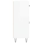 vidaXL Buffet Blanc brillant 69 5x34x90 cm Bois d'ingénierie