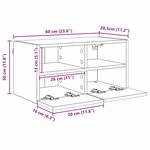 vidaXL Meubles TV muraux 4 Pièces Bois Ancien Bois d'ingénierie