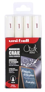 Marqueurs chalk (craie) conique moyenne Blanc 4 Pièces