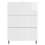 vidaXL Armoire à tiroirs Blanc brillant 66 x 34 5 x 92 cm