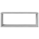 vidaXL Étagères murales cube 4 Pièces Sonoma gris 60x15x23 cm Bois