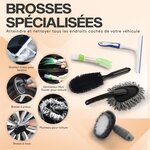 ACROPAQ Kit Nettoyage Voiture - 25 Pièces  Boîte à outils de 8 litres  Kit nettoyage voiture interieur  Entretien des pneus
