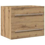 vidaXL Armoire lavabo de salle de bain chêne artisanal bois ingénierie