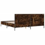 vidaXL Cadre de lit sans matelas chêne fumé 200x200 cm