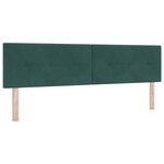 vidaXL Lit à ressort LED avec matelas Vert foncé 180 x 200 cm Velours