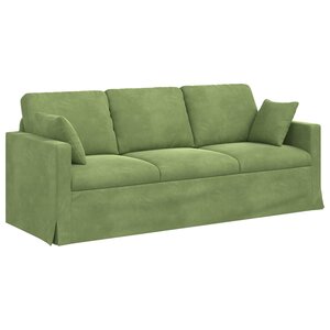 vidaXL Canapé Vert clair 198 x 78 x 80 cm Velours