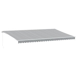 vidaXL Auvent manuel rétractable anthracite et blanc 600x350 cm