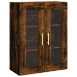 vidaXL Armoire murale chêne fumé 69 5x34x90 cm