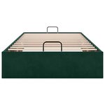 vidaXL Cadre de lit ottoman sans matelas vert foncé 100x200 cm velours