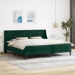 vidaXL Cadre de lit avec matelas Vert foncé 200 x 200 cm Velours