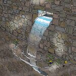 Ubbink Lame cascade Nevada 30 cm avec éclairage LED Inox