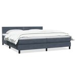 vidaXL Sommier à lattes de lit et matelas gris foncé 180x210cm velours