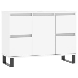 vidaXL Armoire de salle de bain blanc 80x33x60 cm bois d'ingénierie