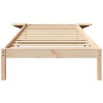 vidaXL Cadre de lit Naturel 100 x 200 cm Pin massif