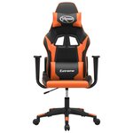 vidaXL Chaise de jeu de massage Noir et orange Similicuir
