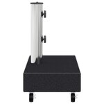 vidaXL Socle de parasol Noir 45x25x8 cm Granite