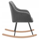 vidaXL Chaise à bascule Gris clair Tissu