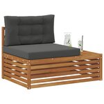 vidaXL Canapé d'extérieur extrémité Naturel 115 x 83 x 73 cm